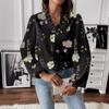 Spring Autumn Lotus Leaf Edge Shirt Women's Long Sleeve Shirt