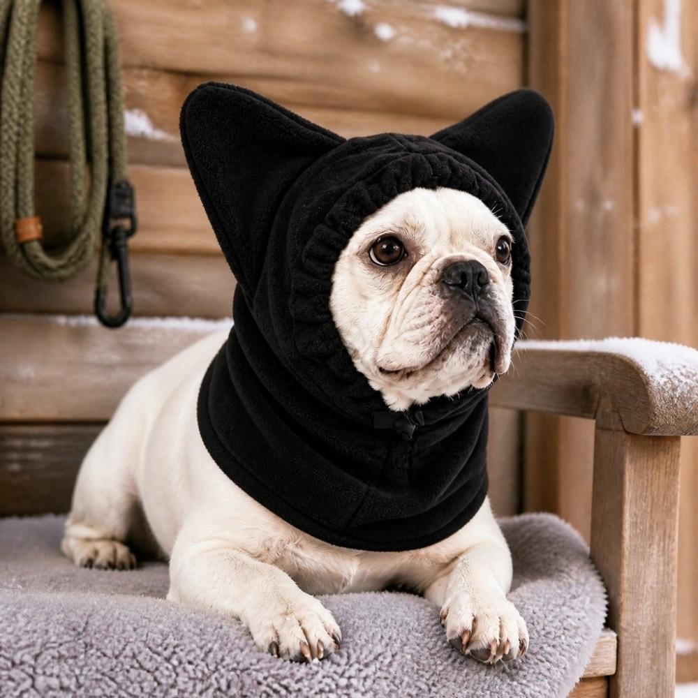 Cute Ear Design Dog Velvet Head Cover Comfortable Dog Headgear Pets Supplies Casual Pet Hat  Winter