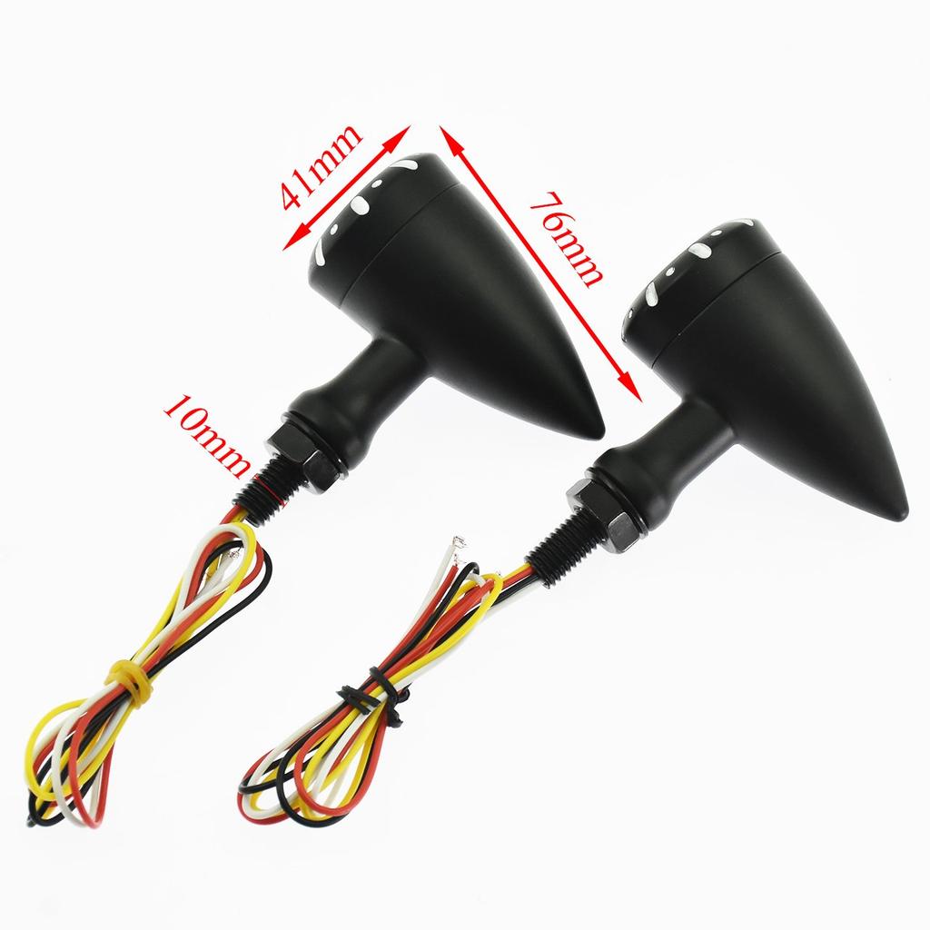 HDBUBALUS Мотоциклетный указатель поворота, стоп-сигнал, светодиодный энергосберегающий, в форме пули для Harley