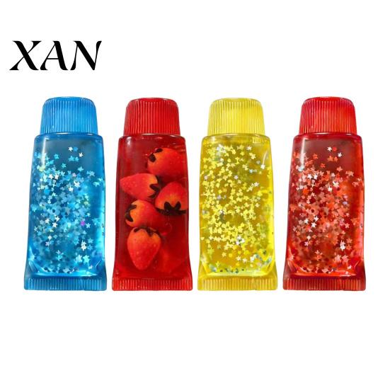 Toothpaste Tube Squeeze Toy Clear Toy, Stress Relief Star Glitter Sensory Slow Rising Soft Transparent Safe