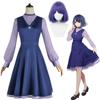 Аниме Oshi No Ko Akane Kurokawa Косплей Костюм Синее платье Униформа Хэллоуин Карнавальная праздничная одежда Женская одежда для девочек