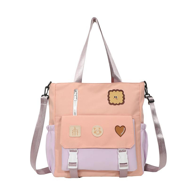 Большая вместительная студенческая сумка, портативная сумка через плечо, милая женская сумка через плечо