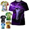Summer Hot Selling Unicorn 3D Painted Art Cute Casual Colorful Beautiful T-shirt