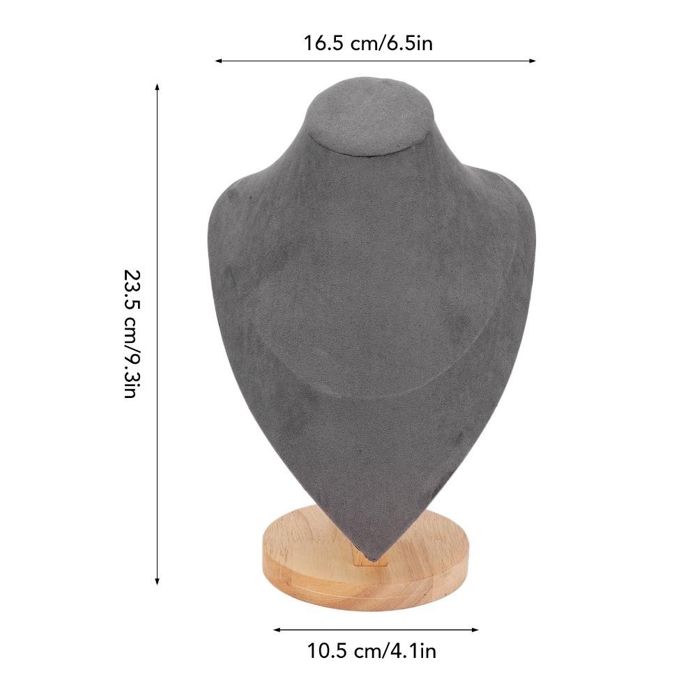 16.5x10.5x23.5cm Solid Wood Bust Necklace Display Stand Jewelry shop counter display