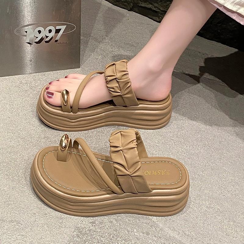 Тапочки с креплением на носке женские Fairy Heightening Outside Wear сандалии тапочки женские летние повседневные пляжные женские туфли модные женские летние дышащие туфли