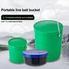 Fishing Bait Bucket with Handle Large Capacity Portable Breathable Earthworm Maggot Worm Lures Container Fishing Tackle