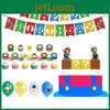 Костюм для вечеринки в честь дня рождения Super Mario для детей Особенности: Разноцветные шары и веселый баннер для празднования