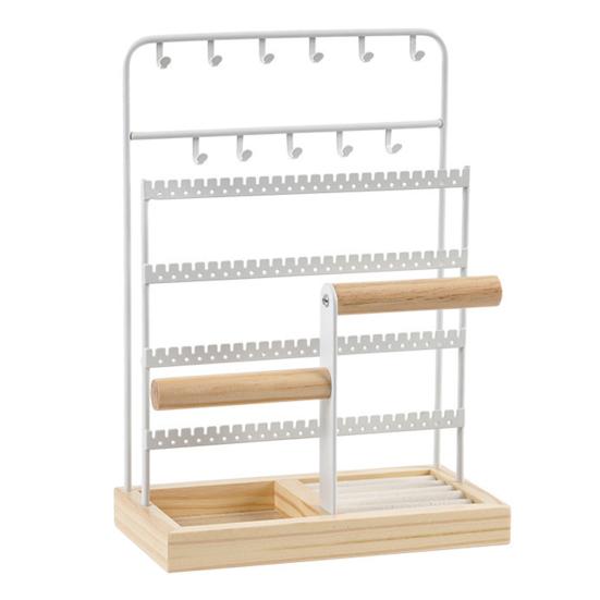 Стойка для украшений большой вместимости, многоярусная, устойчивое основание, серьги, кольца, ожерелья, браслеты