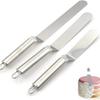 Set of 3 Stainless Steel Pastry Spatulas, Cream Spreader with Non-Slip Handle, Set of 3 Spatulas for Sweets, Spatulas, Cake Decoration
