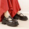 Модные туфли-лодочки GKTINOO 2025 Весна/Лето Новые Высококачественная Коровья Кожа Мелкий Т-образный Ремешок Ретро Толстая Подошва Ручная Работа Женская Платформа