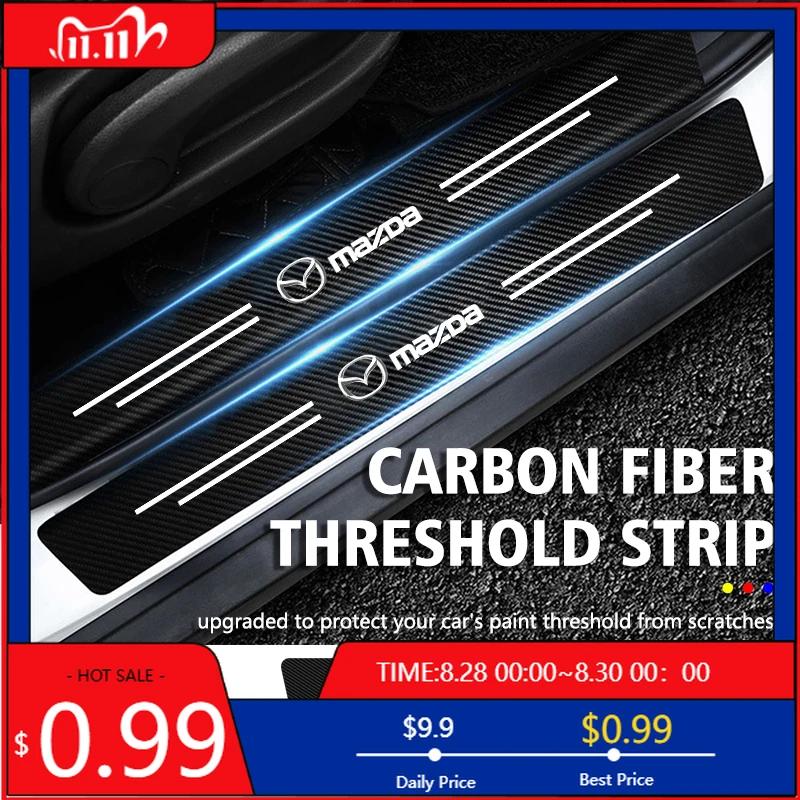 2025 Горячие 4 шт. Наклейки-защитники порогов дверей автомобиля Тюнинг Аксессуары Для Mazda 6 3 5 2 CX5 CX7 323 Demio Axela Atenza CX9 MX3