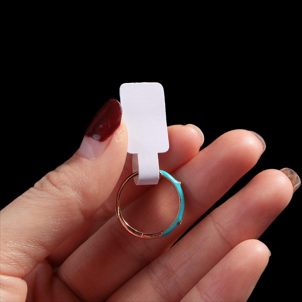 White Jewelry Sticky Bracelet Stickers Paper Price Labels Display Tags Ring Sticker Hang Size