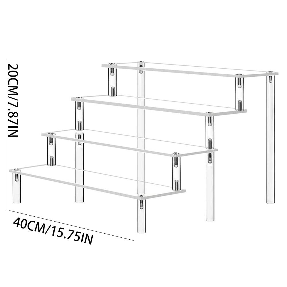 Акриловый органайзер 2-4 слоя акриловая стойка для дисплея прозрачная лестничная полка аниме автомобиль парфюм еда хранение дисплей стенд 1 шт