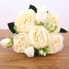 30cm Rose Pink Silk Bouquet Peony Artificial Flowers for Bride Wedding Home Decoration Faxu Flowers