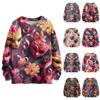 Детские толстовки Трикотаж для мальчиков и девочек Милые принтованные рубашки Круглый вырез Пуловеры Топы