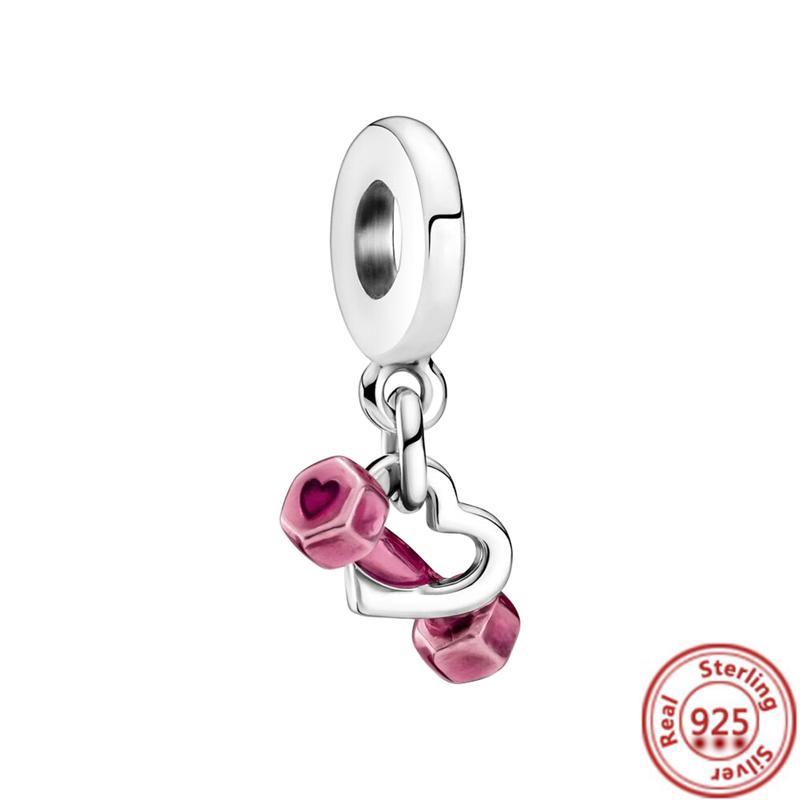 925 Copper Love Dreams Palette Crayon Music Guitar Piano Sports Pendant Beads Fit Original Pantaro Charms Bracelet DIY Zircon