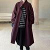 Moda Trench Palto Yevropa Uslubi Tik Yaka Bir Tugmali Keng Uzun Kundalik Kurtka Ayollar Bahor Kuz