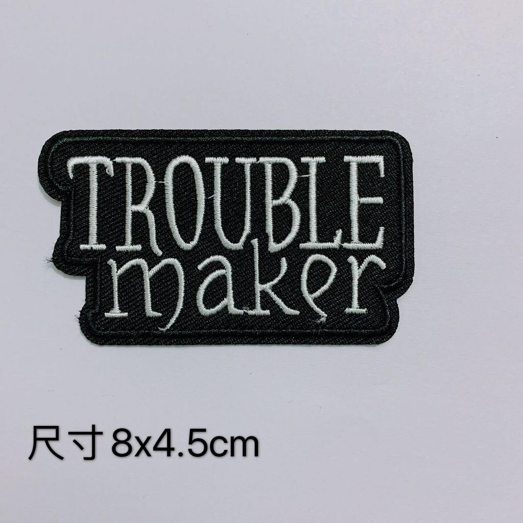 Black And White Punk Badge, Clothes Patch Decoration, Badge Badge Cloth Sticker, Computer Embroidery Adhesive Sticker