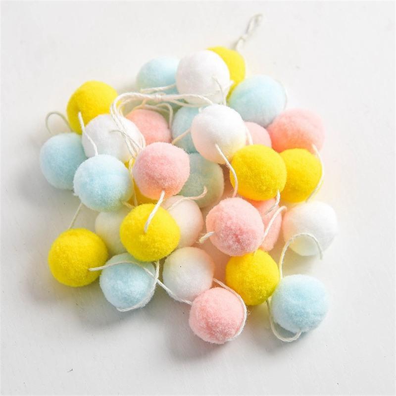 Украшения для комнаты Декоративный меховой шарик Гирлянда Цветная детская комната Дом DIY