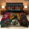 Resident Evil Pattern Bedding Quilt Set Quilt Cover Pillowcase Home Birthday Gift(1 * duvet cover + 2 * pillowcase, without core)