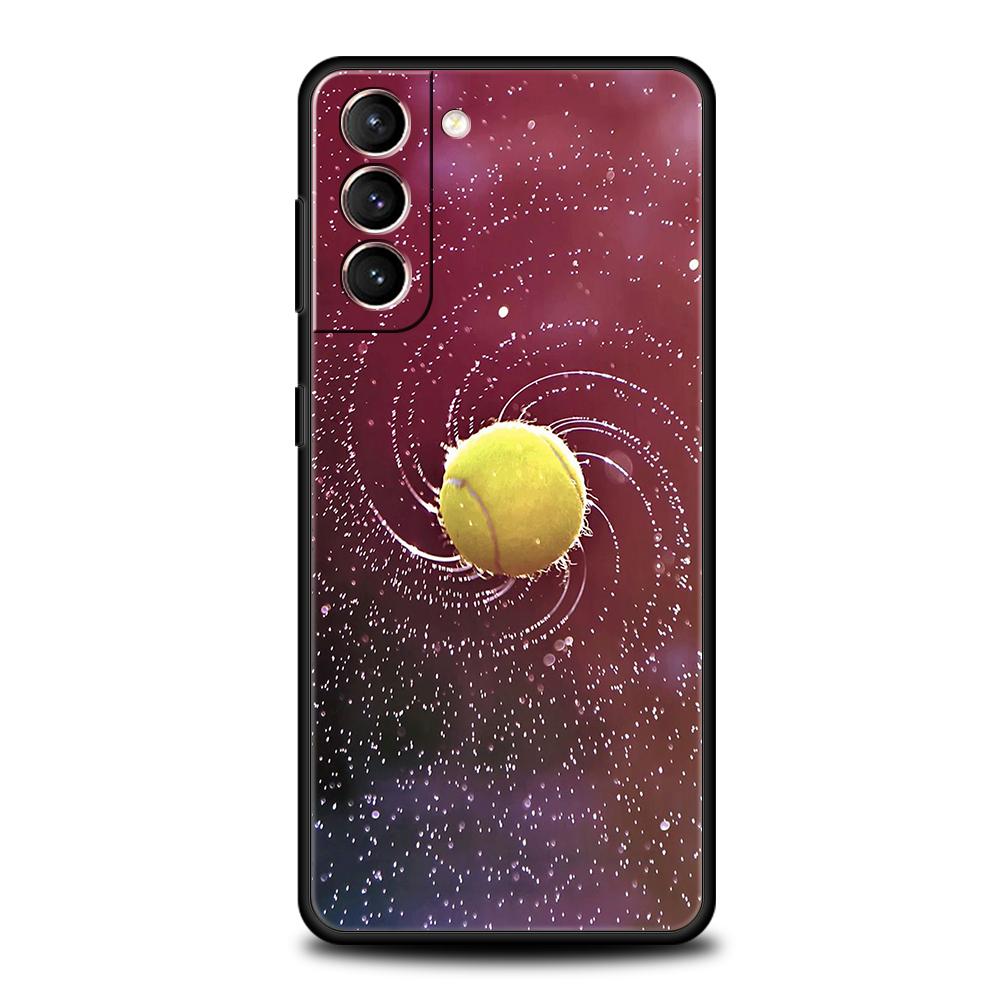 Tennis Sport Phone Case for Samsung Galaxy S24 S23 S22 S20 S21 FE Ultra S10 S10E S9 S8 Plus 5G Soft TPU Cover Shell Capas Bags