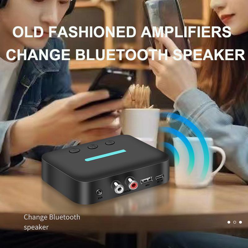 Bluetooth 5.3 аудио приемник 3.5 мм AUX RCA USB U-диск стерео музыкальный беспроводной аудио адаптер для ПК ТВ автомобильный комплект динамик усилитель