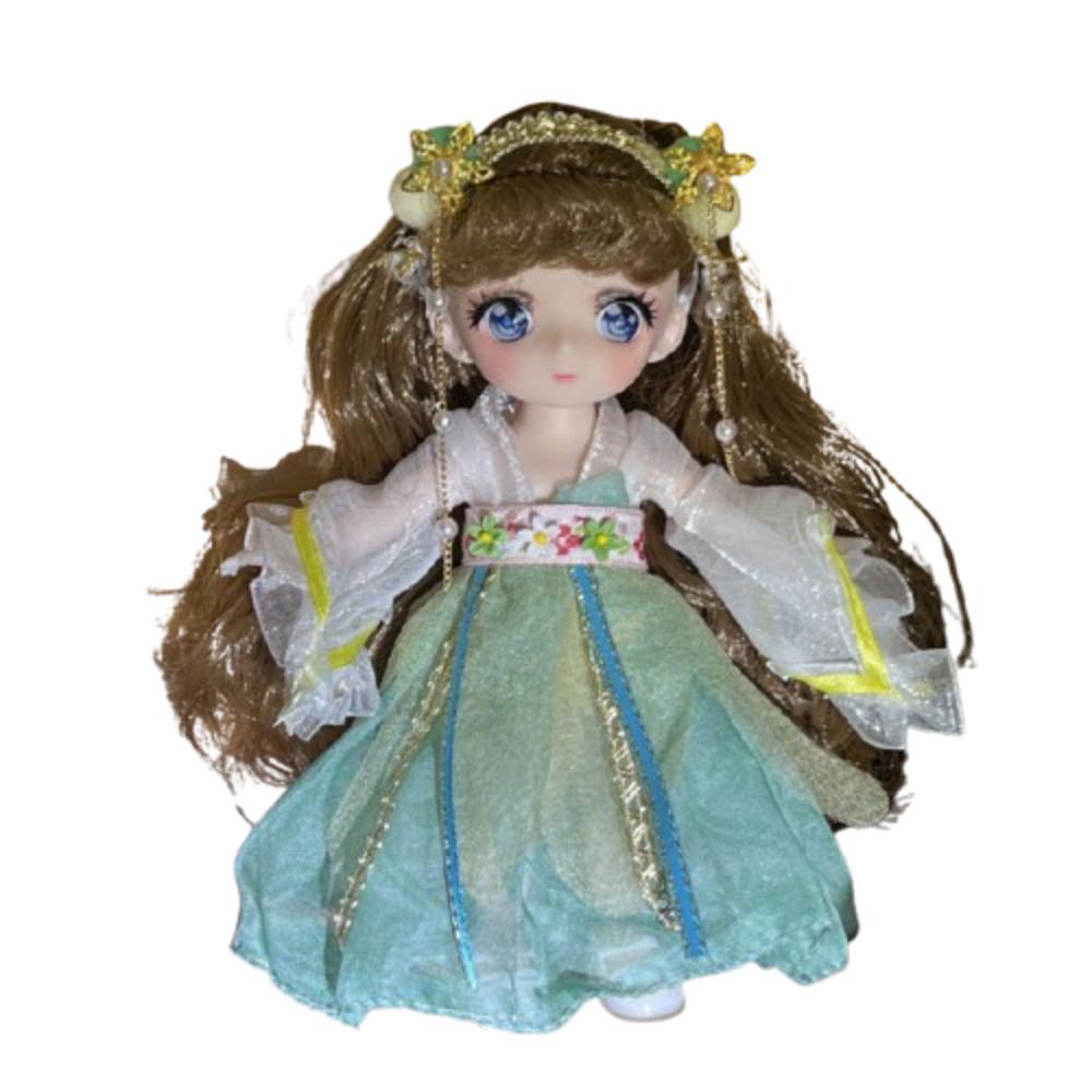 Ball Jointed Body 16cm Doll Clothes Set Movable Joint Chinese Style Skirt  Babies