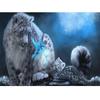 Diamond Painting Cross Stitch Kit  Diamond Embroidery Mosaic Pattern Snow Leopard Picture Home Decor