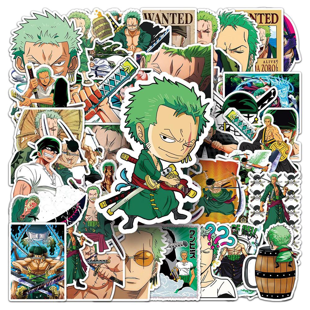 10/30/50 шт. Аниме ONE PIECE Наклейки с граффити Крутые наклейки с персонажем Зоро DIY Канцелярские принадлежности Холодильник Чемодан Водонепроницаемая Классическая наклейка