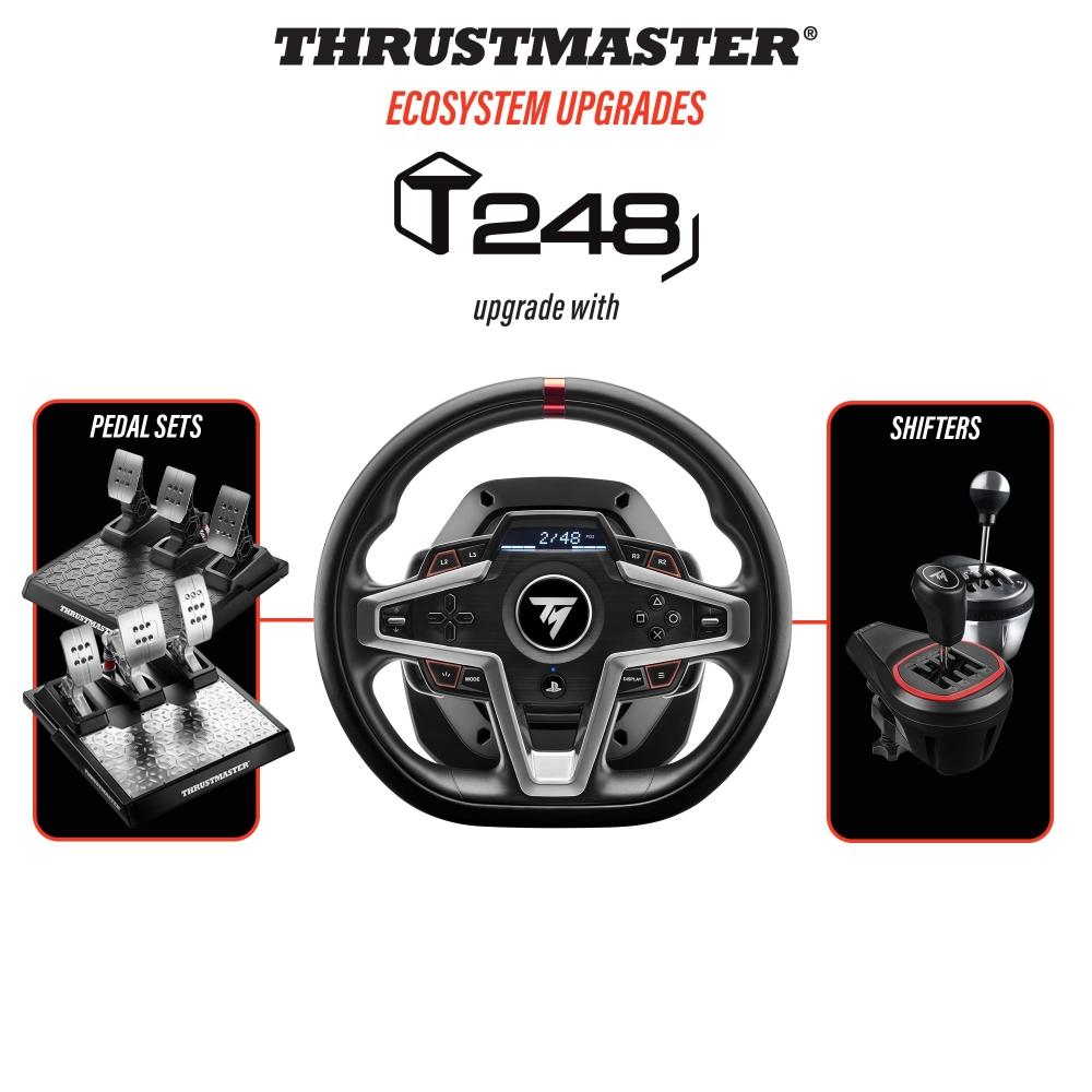 []Thrustmaster Контроллер Thrustmaster Racing Controller T248 PS, совместимый с гибридной силовой обратной связью, магнитная педаль переключения передач с подрулевыми лепестками в комплекте (PS5PS4PC)