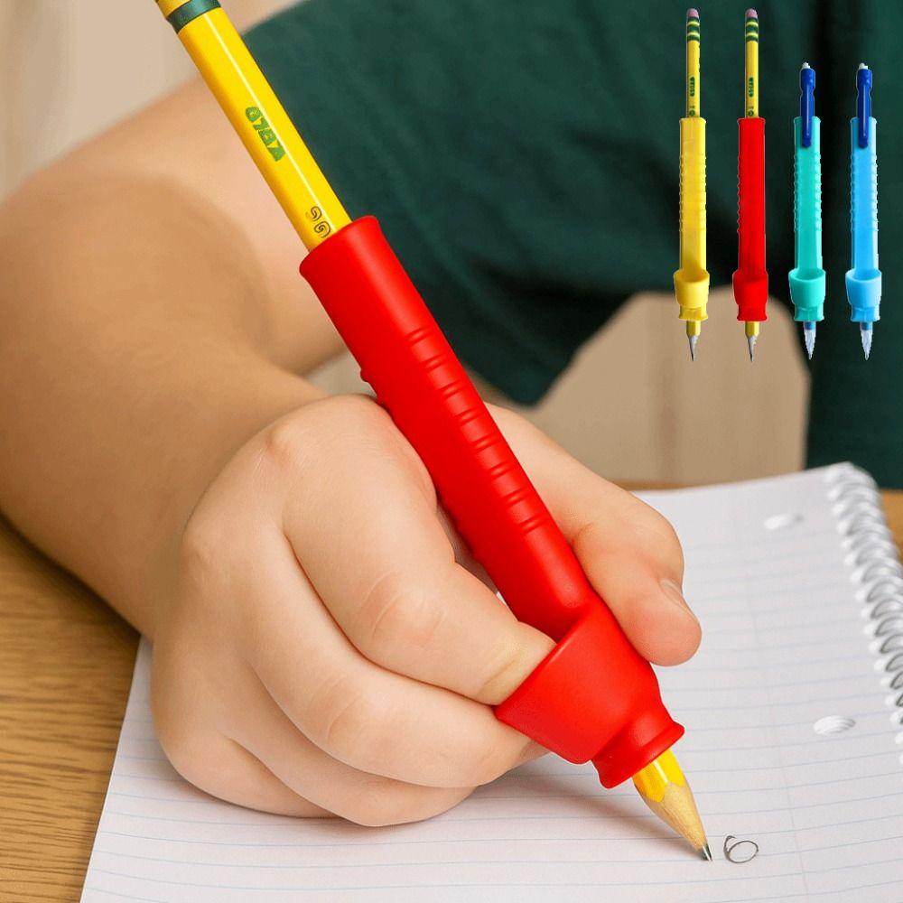 4 шт./компл. Силиконовые накладки для карандашей Текстурированный держатель для ручек Портативный защитный чехол для ручек