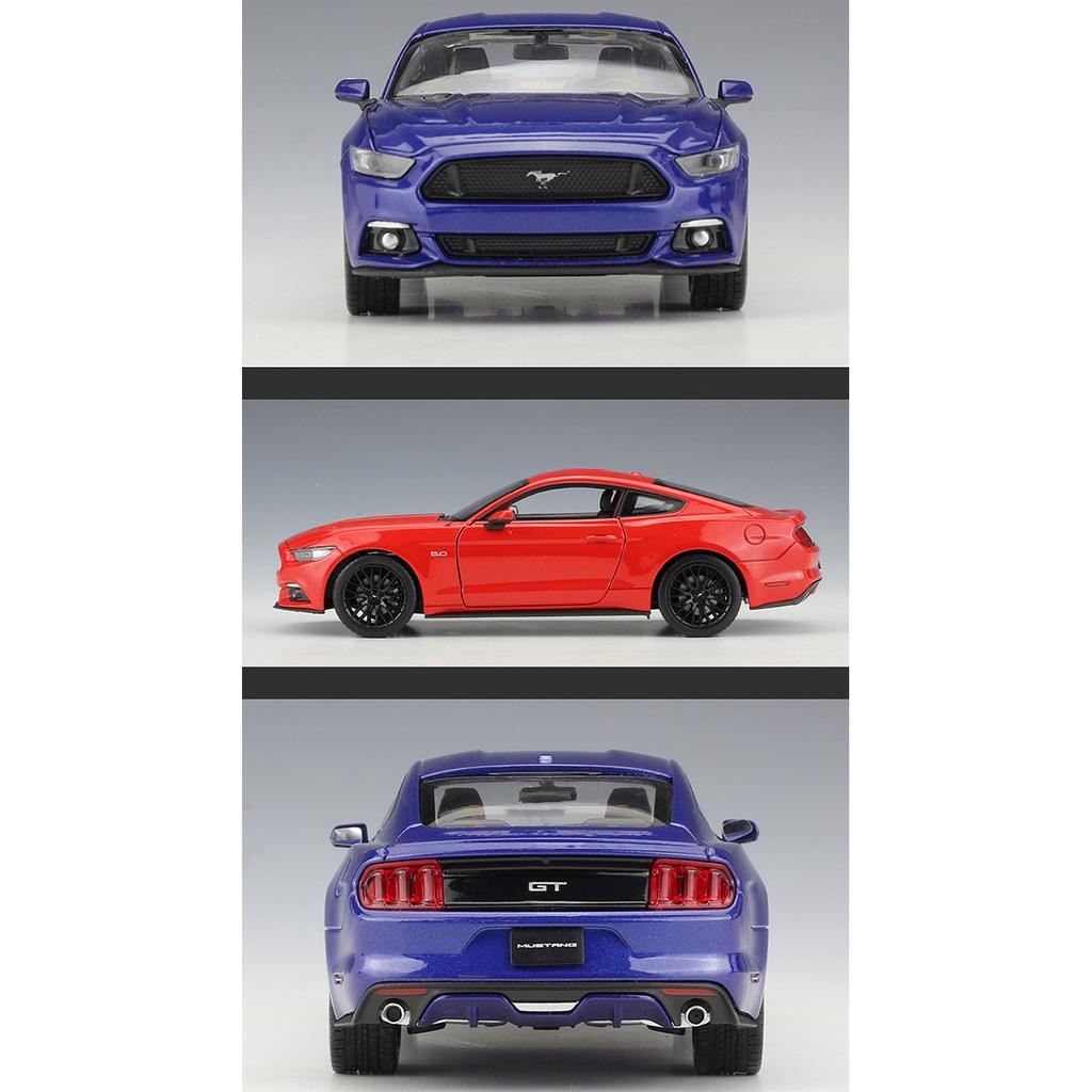1/24 Scale Welly 2015 Ford Mustang GT Alloy Car Model Diecasts Metal Toy Vehicles Car Model High Simulation Collection Childrens Gifts