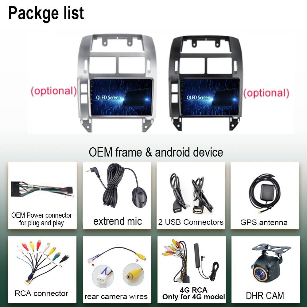 Для Volkswagen Polo Mk4 IV 2001-2009 Мультимедийный видеоплеер GPS-навигация Android Auto Carplay WIFI HDR экран BT Без 2din DVD