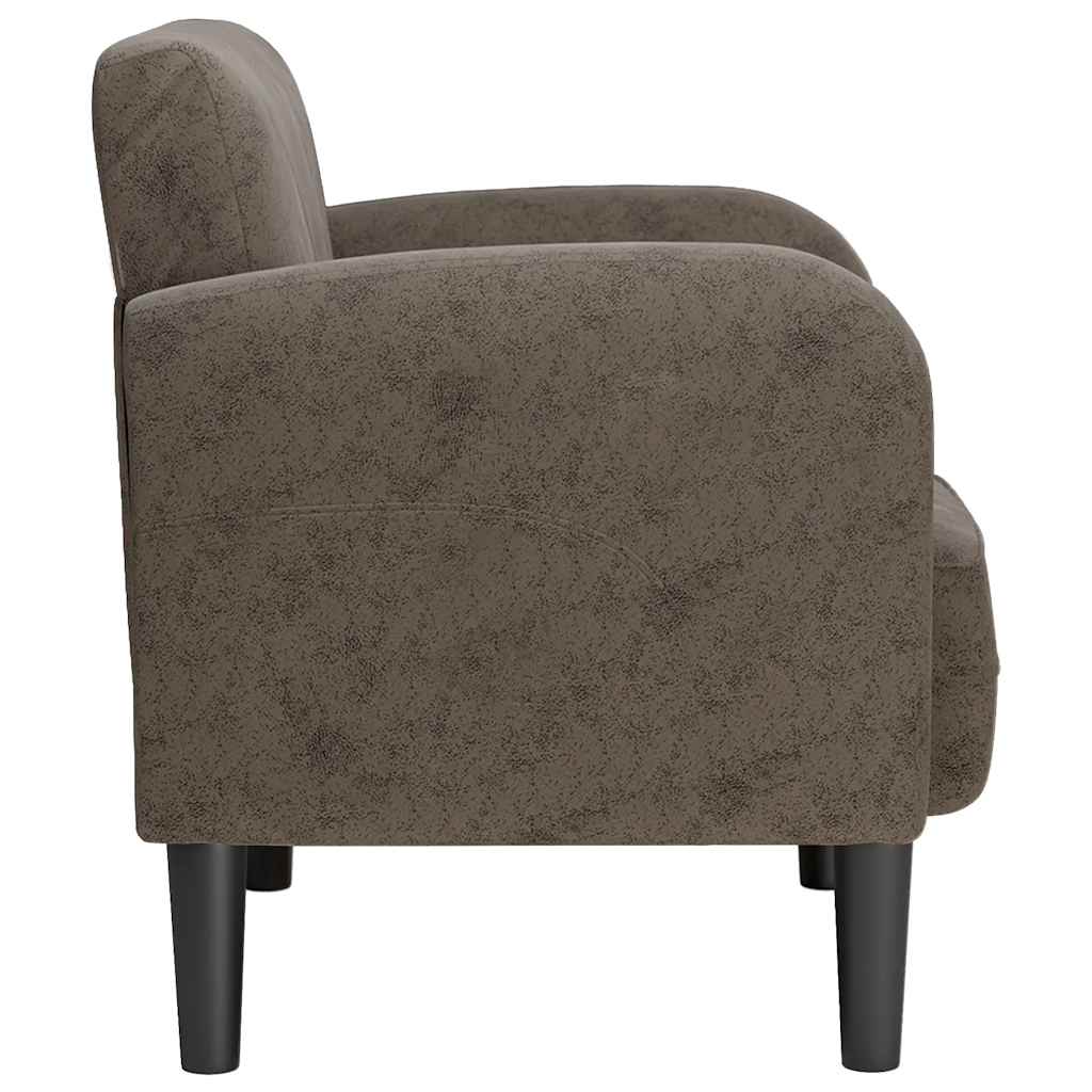Armchair with Armrests Dark Grey 54 cm Faux Leather