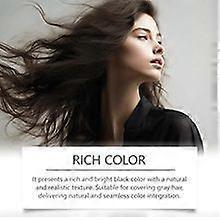 Mild Plant-Based Hair Dye  - Long-Lasting Brown Hair Color for Gray Coverage | All-in-One Single Step Kit with Nourishing Natural Shampoo, Gentle Form