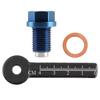 M12 X 1.25 Magnetic Oil Drain Plug Bolt with Ruler Anodized Aluminum Fit for Lexus