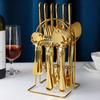 24 подарочных набора ложка и чайная ложка из нержавеющей стали, западная столовая посуда, вилка, простой элегантный 1010, основной обеденный нож, набор столовых приборов для кухни