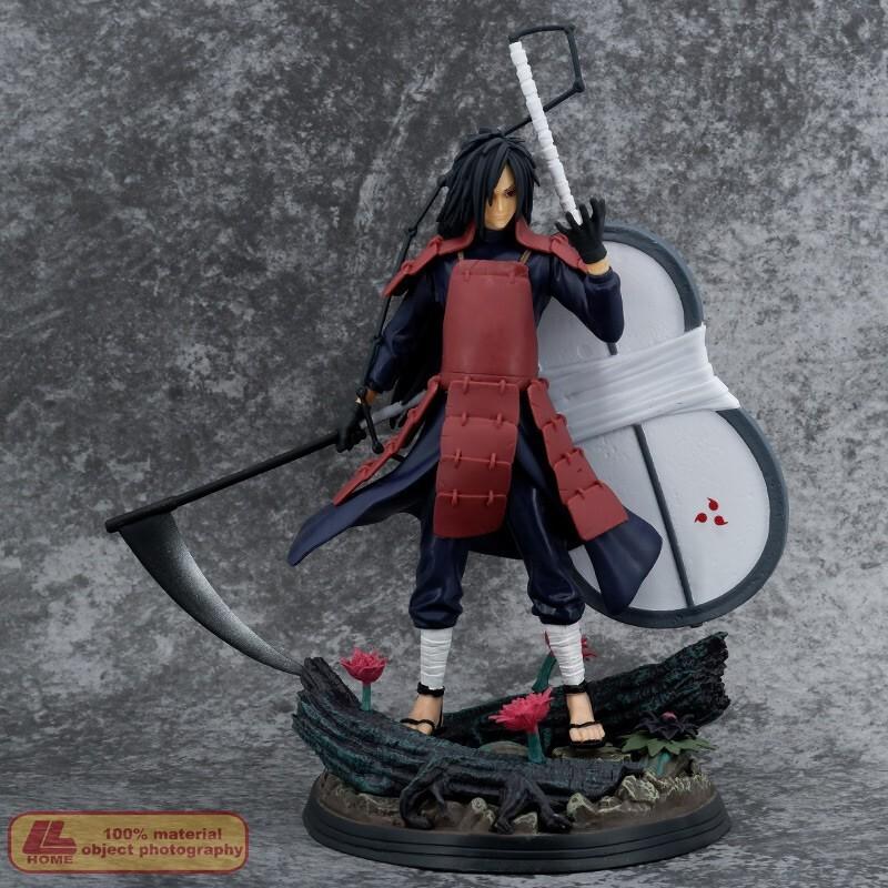 Anime Ninja Shippuden Uchiha Madara Circular Fan Battle Figure Statue Toy Gift