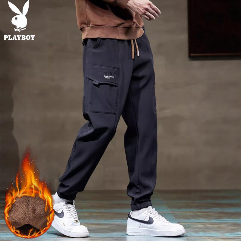 PLAYBOY Men's Fleece Lined Jogger Cargo Pants