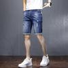 Hole Five-point Pants Plus Size Jeans Spring Summer Men's Mid-waist Loose Shorts