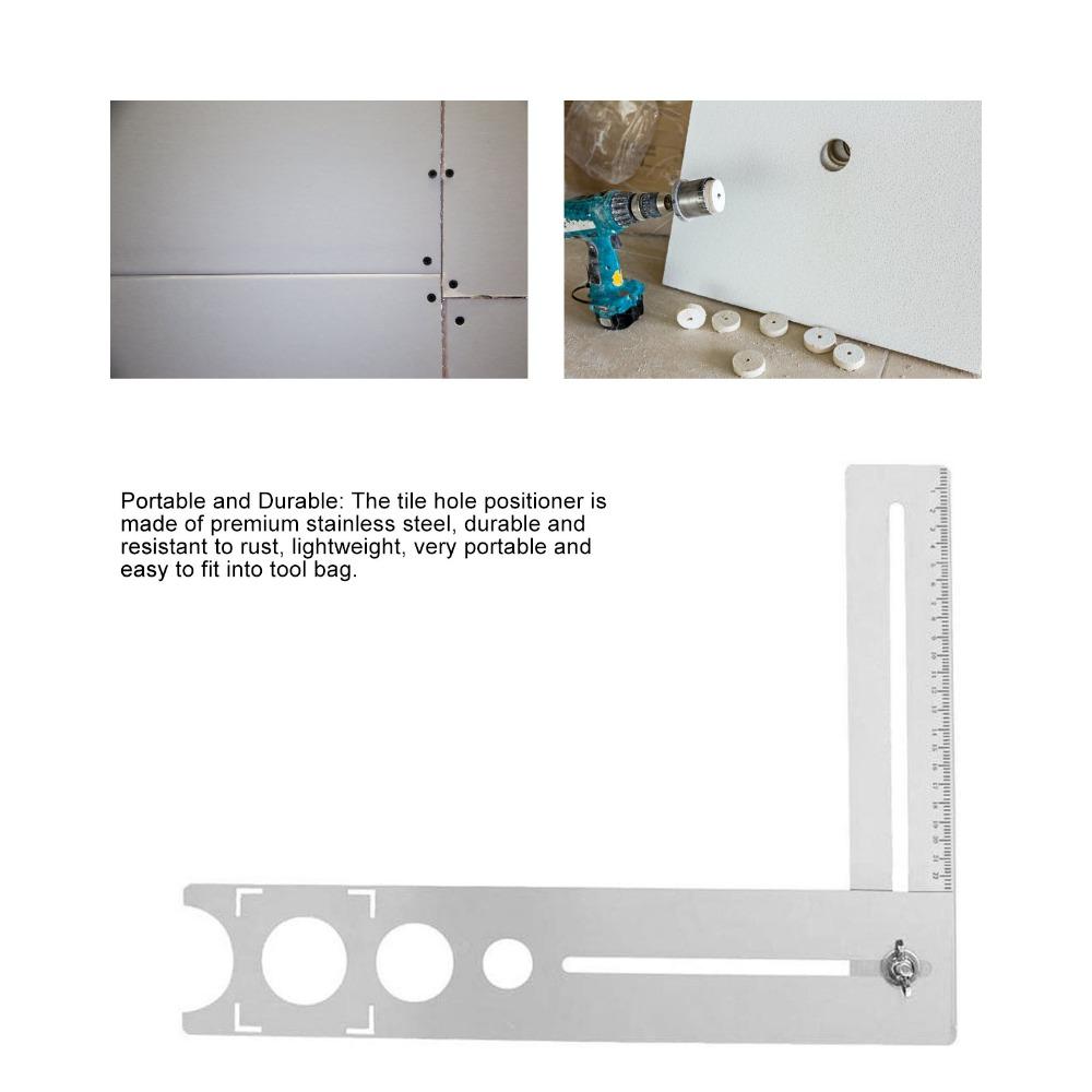 Portable Design Tile Hole Locator Stainless Steel Drilling Guide Finder For Wood Drilling