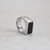 MOI Studio Silver Onyx Ring