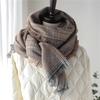 Korean Shawl Scarf Dual Purpose Extra Long Thickened Houndstooth Scarf for Women Autumn and Winter Imitation Cashmere Versatile