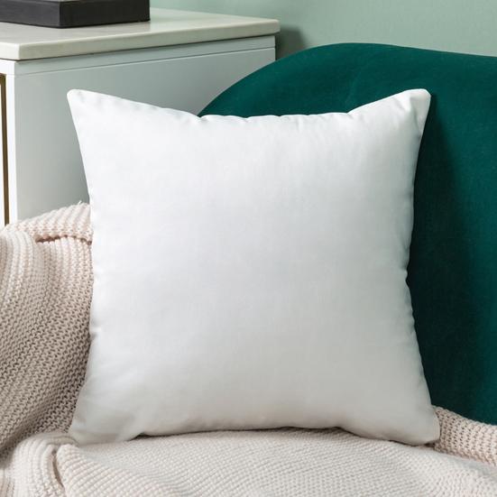 Solid Color Velvet Pillow Cover, Soft Plush Throw Pillow Case, 17.7x17.7 Inch Smooth Velvet Cushion Cover for Sofa, Bed, Office, Cozy Home Decor