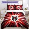 Austria Football Printed Bedding 3 Piece Set Cozy Breathable Bed Cover Set as Housewarming Holiday Gift