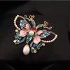 Enamel Butterfly Brooch for Women, Chinese Style, Pearl Brooch, Elegant and High-end Cheongsam Coat Pin