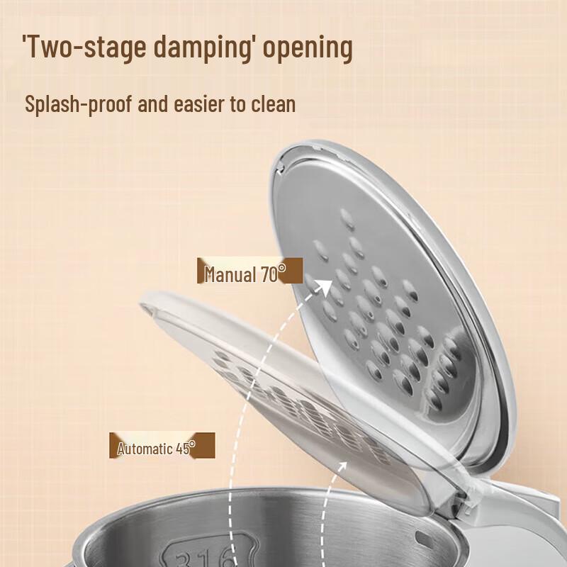 Midea 1.7L 316L Stainless Steel Electric Kettle CN plug (adapter included)