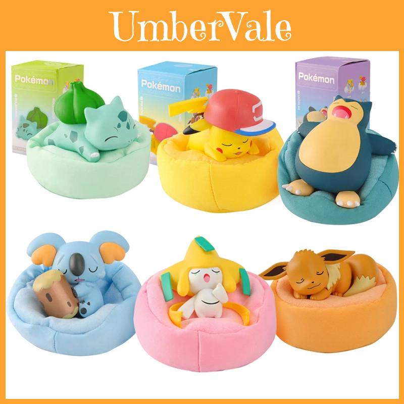 Action Figure Pokemon Toys Sleepy Pikachu Snorlax Bulbasaur Jirachi Eevee Komala