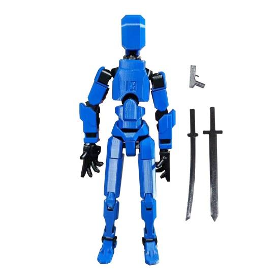 3D Printed Multi-jointed Robot Action Figure with Weapon Robot Model Movable Joint Figurine Desktop Decoration Ornament