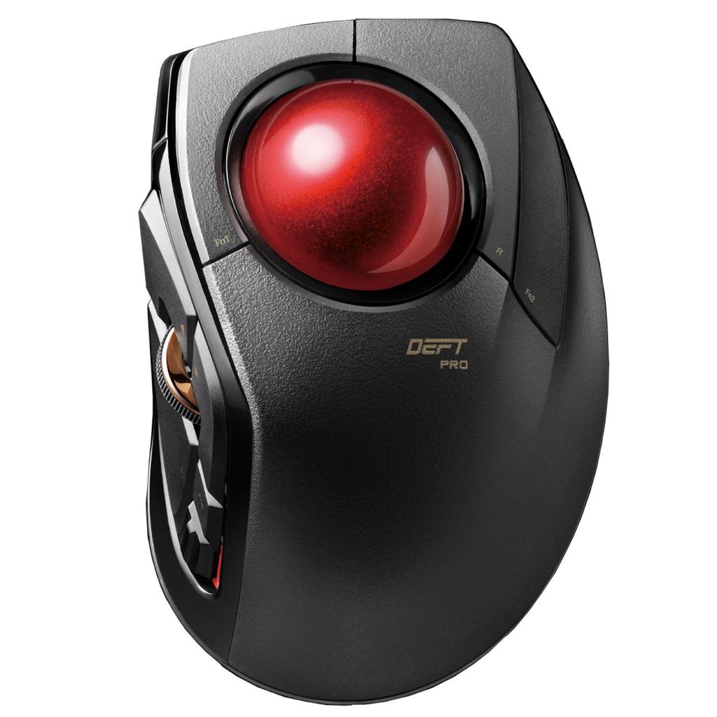 Мышь ELECOM Trackball с указательным пальцем и средним шариком, 8 кнопок, функция наклона, черная, проводная/беспроводная/Bluetooth M-DPT1MRXBK
